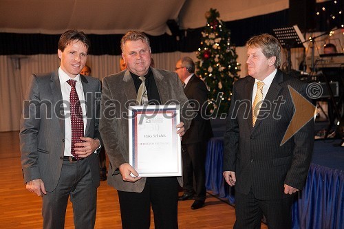 Aleš Pulko, predsednik Obrtne zbornice Maribor; Maks Selinšek; Danilo Brdnik