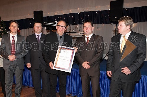 Aleš Pulko, predsednik Obrtne zbornice Maribor; Igor Meglič; Katimir Krznarič; Janez Kaker, podpredsednik Obrtno-podjetniške zbornice Slovenije; Danilo Brdnik