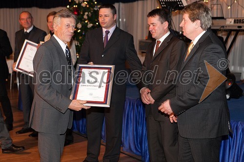 Erik Salaj; Igor Meglič; Janez Kaker, podpredsednik Obrtno-podjetniške zbornice Slovenije; Danilo Brdnik