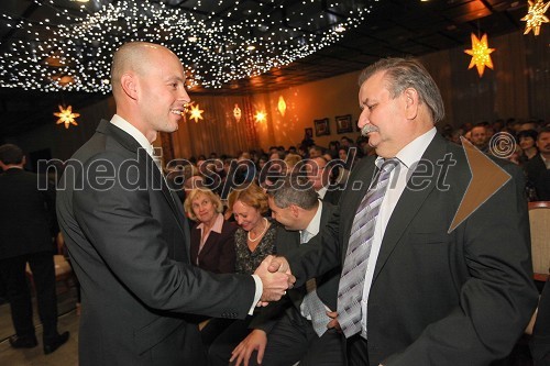 Tomaž Polak, ravnatelj Glasbene šole Gornja Radgona; Janez Rihtarič, župan občine Radenci