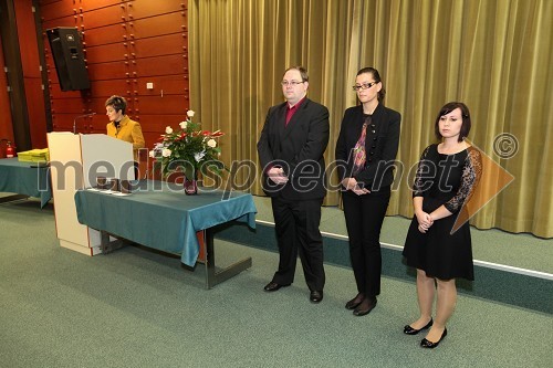 Carmen Tišlarič Čuš, predsednica UO sklada Henkel Slovenija; Gregor Ferk; dr. Saša Šabeder; Anja Car