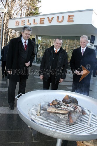 Andrej Verlič, mariborski podžupan, Franc Kangler, mariborski župan in Danilo Burnač, mariborski podžupan