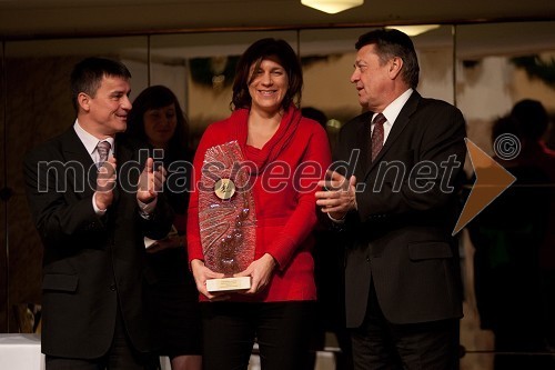 Janez Sodržnik, predsednik ŠZLj; Raša Sraka Vuković, judoistka; Zoran Janković, župan Mestne občine Ljubljana