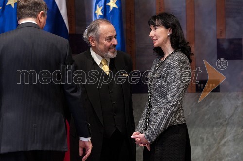 Dr. Ernest Petrič, predsednik Ustavega sodišča; Tanja Pečar