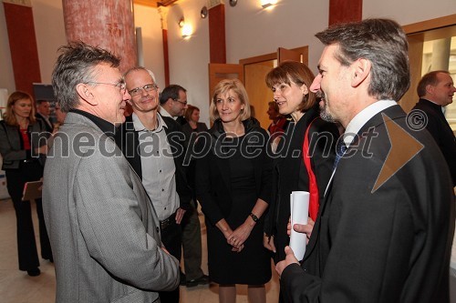 Prof. dr. Danijel Rebolj, rektor Univerze v Mariboru; prof. dr. Miroslav Premrov, dekan Fakultete za gradbeništvo Univerze v Mariboru; prof. dr. Majda Pajnkihar, v.d. dekanica Fakultete za zdravstvene vede UM; prof. dr. Nataša Vaupotič, dekanica Fakultete za naravoslovje in matematiko UM; prof. dr. Samo Fošnarič, dekan Pedagoške fakultete UM