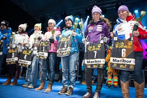 Stefanie Koehle, smučarka (Avstrija); Kathrin Zettel, smučarka (Avstrija); Viktoria Rebensburg, smučarka (Nemčija); Elisabeth Görgl, smučarka (Avstrija); Tina Maze, smučarka; Tessa Worley, smučarka (Francija)