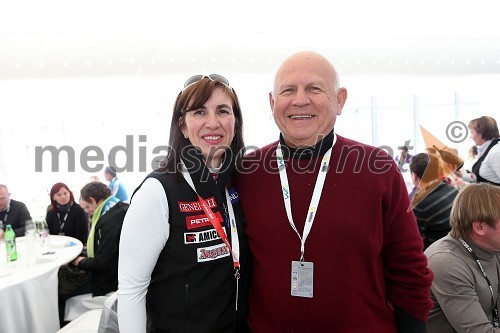 Barbara Kürner Čad, direktorica Smučarske zveze Slovenije; Janez Kocijančič, predsednik Olimpijskega komiteja Slovenije