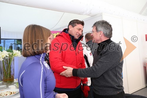 Alenka Dolžan, nekdanja smučarka; Borut Pahor, predsednik Republike Slovenije; Stane Valant