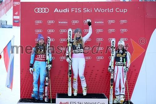 Tina Maze, smučarka (SLO); Lindsey Vonn, smučarka (ZDA); Anna Fenninger, smučarka (Avstrija)