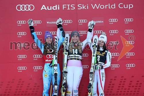 Tina Maze, smučarka (SLO); Lindsey Vonn, smučarka (ZDA); Anna Fenninger, smučarka (Avstrija)