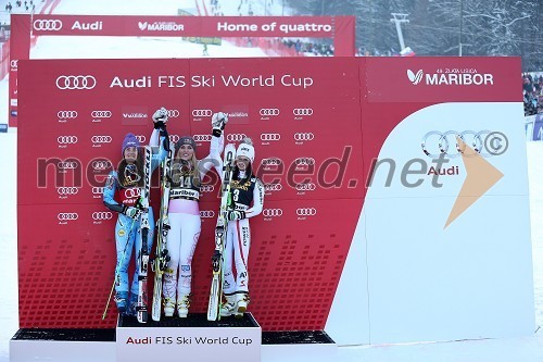 Tina Maze, smučarka (SLO); Lindsey Vonn, smučarka (ZDA); Anna Fenninger, smučarka (Avstrija)