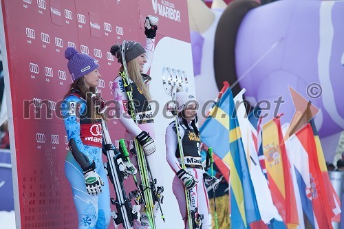 Tina Maze, smučarka (SLO); Lindsey Vonn, smučarka (ZDA); Anna Fenninger, smučarka (Avstrija)