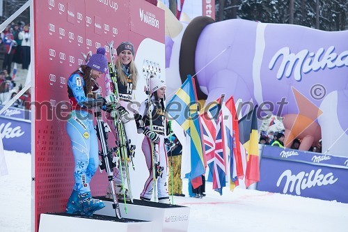 Tina Maze, smučarka (SLO); Lindsey Vonn, smučarka (ZDA); Anna Fenninger, smučarka (Avstrija)