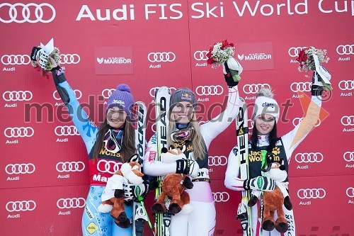 Tina Maze, smučarka (SLO); Lindsey Vonn, smučarka (ZDA); Anna Fenninger, smučarka (Avstrija)