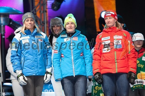 Frida Hansdotter, smučarka (Švedska); Kathrin Zettel, smučarka (Avstrija); Tanja Poutiainen, smučarka (Finska)