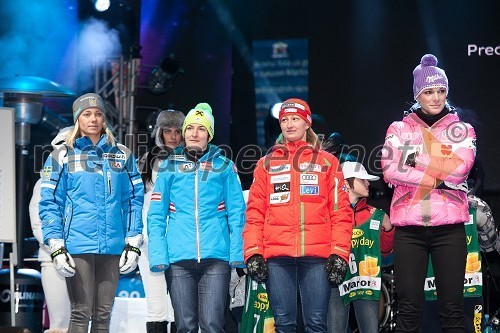 Frida Hansdotter, smučarka (Švedska); Kathrin Zettel, smučarka (Avstrija); Tanja Poutiainen, smučarka (Finska); Maria Höfl Riesch, smučarka (Nemčija)