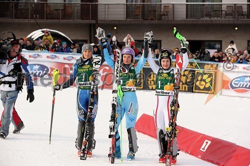 Frida Hansdotter, smučarka (Švedska); Tina Maze, smučarka (SLO); Kathrin Zettel, smučarka (Avstrija)