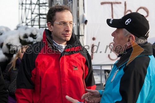 Žiga Turk, minister za izobraževanje, znanost, kulturo in šport; Danilo Kline, vodja protokola Zlata lisica