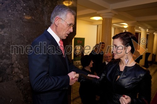 Drago Šulek, predsednik Plesne zveze Slovenije; Melinda Törökgyörgy, plesalka