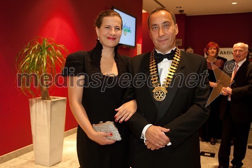 Anuška Delić; Franci Zavrl, predsednik Rotary kluba Ljubljana