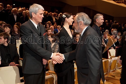 Metod Pevec, režiser; dr. Ernest Petrič, predsednik Ustavega sodišča