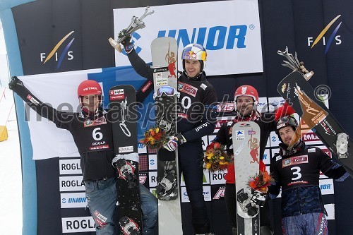 Žan Košir, deskar na snegu (SLO); Roland Fischnaller, deskar na snegu (Italija); Sylvain Dufour, deskar na snegu (Francija); Ingemar Walder, deskar na snegu (Avstrija)