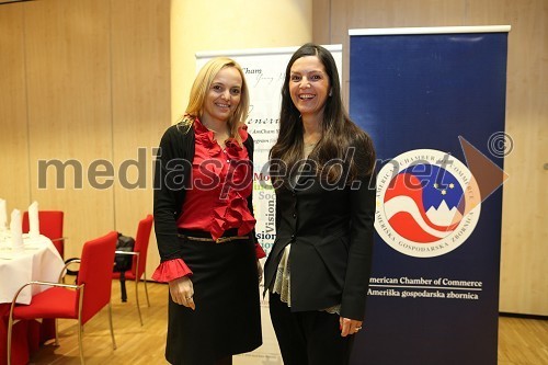 Mag. Ajša Vodnik, izvršna direktorica Ameriške gospodarske zbornice (AmCham); Jasna Mihelj Coustaury, Aviat d.o.o.