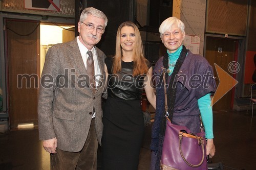 Petar Radovič, Bernarda Žarn, voditeljica; Barbra Drnač, novinarka