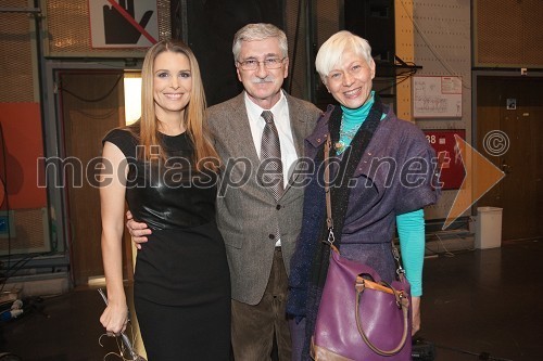 Bernarda Žarn, voditeljica; Petar Radovič; Barbra Drnač, novinarka