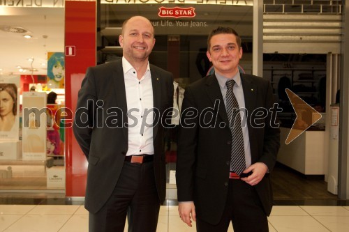 Boštjan Brantuša, center manager Cityparka;Toni Pugelj, namestnik center managerja Cityparka