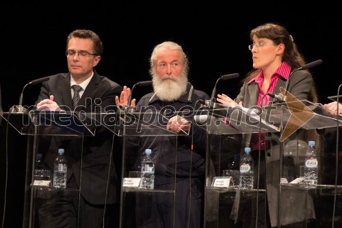 Andrej Ketiš; Franc Jesenek; dr. Andreja Špernjak, kandidati za župana MOM