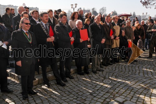 ...; ...; Mag. Milan Turk, župan Občine Šempeter-Vrtojba; Jože Kapler, župan občine Škocjan; Milan Mikl, podžupan MOM; Miran Jurkošek, župan Občine Štore; Milan Mikl, podžupan MOM