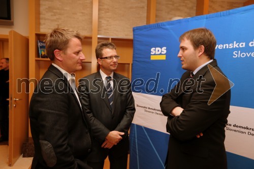 Peter Debeljak; Zvone Černač, SDS; Andrej Čuš, predsednik SDM