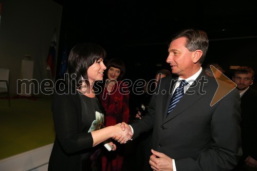 Sonja Maze, mama Tine Maze; Borut Pahor, predsednik Republike Slovenije