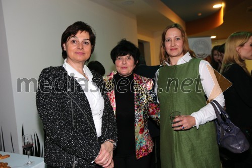 Marjeta Zevnik, predsednica uprave Delo d.d.; Rina Klinar; Irma Gubanec, članica uprave Delo d.d.