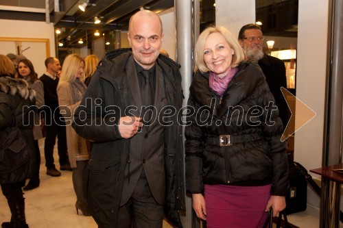 Janez Lombergar, direktor Televizije Slovenija;  Barbara Volčič Lombergar