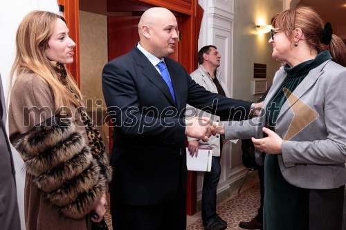 ...; Goran Đukanović, predsednik Črnogorskega-Bližnjevzhodnega-Katarskega združenja prijateljstva; Tatjana Novak, predsednica SLOQA