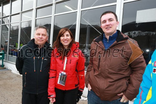 Tomo Štuflek, Telekom Slovenija; Barbara Kürner Čad, direktorica smučarske zveze Slovenije; ...