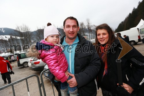 Primož Kozmus, olimpijski prvak v metu kladiva, hčerka Maria Rosa, žena Maja Kozmus