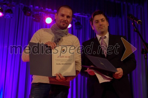 Štefko Bratkovič, moderator Radio Center; Mitja Horvat, župan občine Duplek