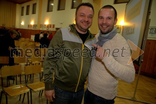 Sašo Papp, moderator na radiu Center; Štefko Bratkovič, moderator Radio Center