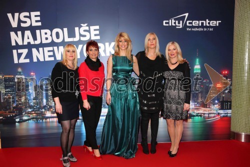 Mirjam Podlesnik, Citycenter Celje, Nena Horvat, vodja marketinga Citycentra Celje, Darja Lesjak, center-manager Citycentra Celje, Vesna Dolenc in Anja Vidmajer Citycenter Celje