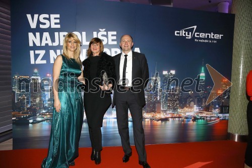 Darja Lesjak, Citycenter Celje; Maja Štamol, modna oblikovalka; Boštjan Brantuša, center manager Cityparka