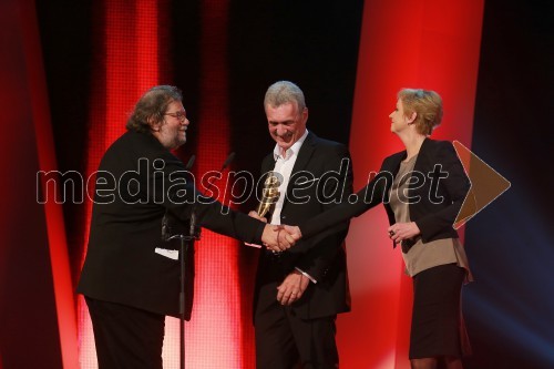 Ervin Hladnik - Milharčič, pisatelj; Slavko Bobovnik, TV voditelj; Darja Zgonc, voditeljica