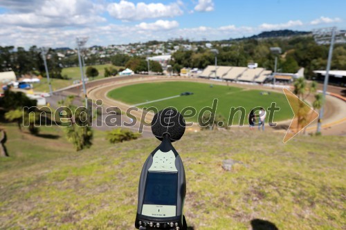 Stadion Western Springs Auckland; merjenje hrupa