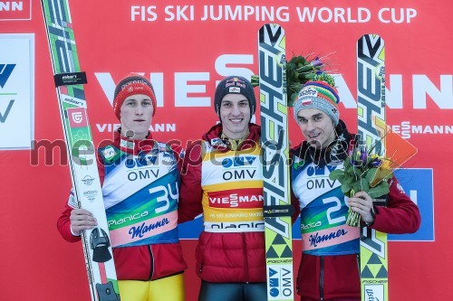 Peter Prevc, smučarski skakalec (SLO); Gregor Schlierenzauer, smučarski skakalec (Avstrija); Piotr Zyla, smučarski skakalec (Poljska)