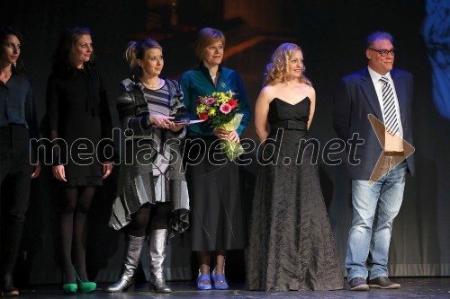 ...; Tatjana Doma, dramaturginja SLG Celje; ...; mag. Tina Kosi, upravnica SLG Celje; Boris Kobal, igralec