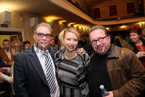 Boris Kobal, igralec; Tatjana Doma, dramaturginja SLG Celje; Jaša Jamnik, režiser