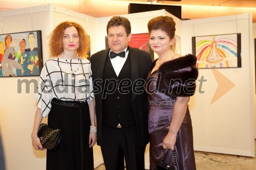 Hermina Kovačič, novinarka, ambasadorka Diners Club Style; Vlado Štimac; Milena Eber Štimac, krznarstvo Eber