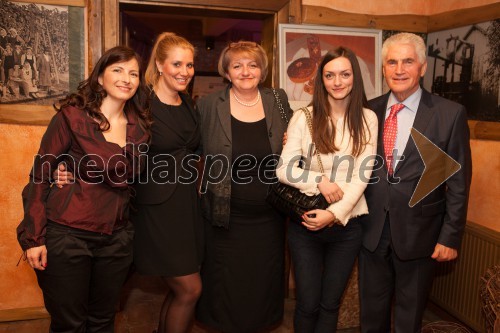 Lidija Ribič, organizatorka dogodka; Maja Štager, 
organizatorka dogodka; ...; ...; prof. dr. Ludvik Toplak, predsednik
Alma Mater Europaea - Evropski center, Maribor